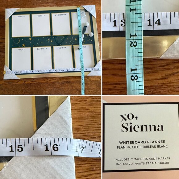 XO Sienna Magnetic Whiteboard Weekly Planner 12x15in Marker Magnets Celestial - Picture 11 of 11